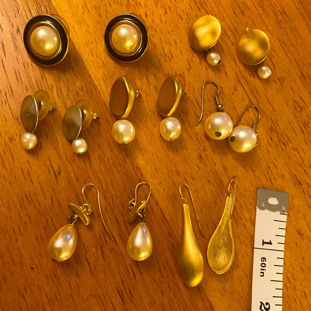 Assortment of earrings from Ann Taylor. Goes with everything.